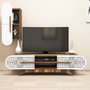 Hanah Home Defne - Mueble de TV Nogal y Blanco